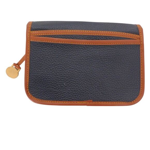 Vintage Dooney & Bourke All Weather Navy Blue Pebble Leather Crossbody Handbag - Picture 2 of 12